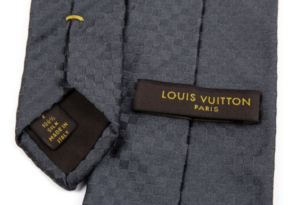 Louis Vuitton Diamonds V Tie Navy Silk