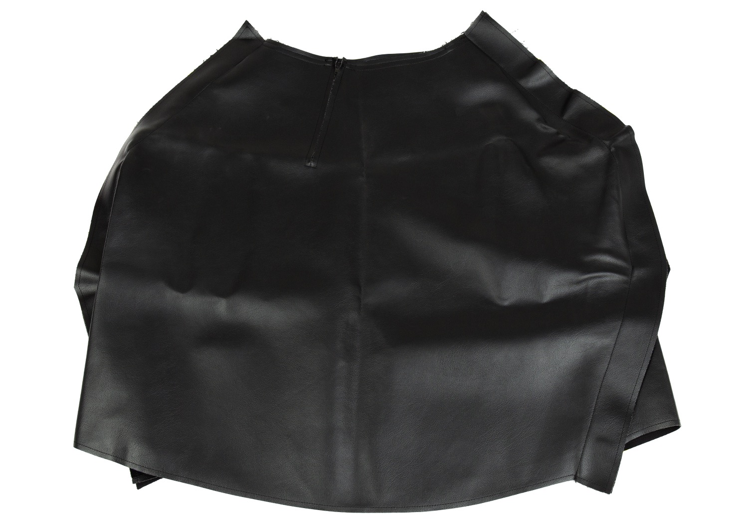 コムデギャルソンCOMME des GARCONS フェイクレザー二次元スカート 黒XS