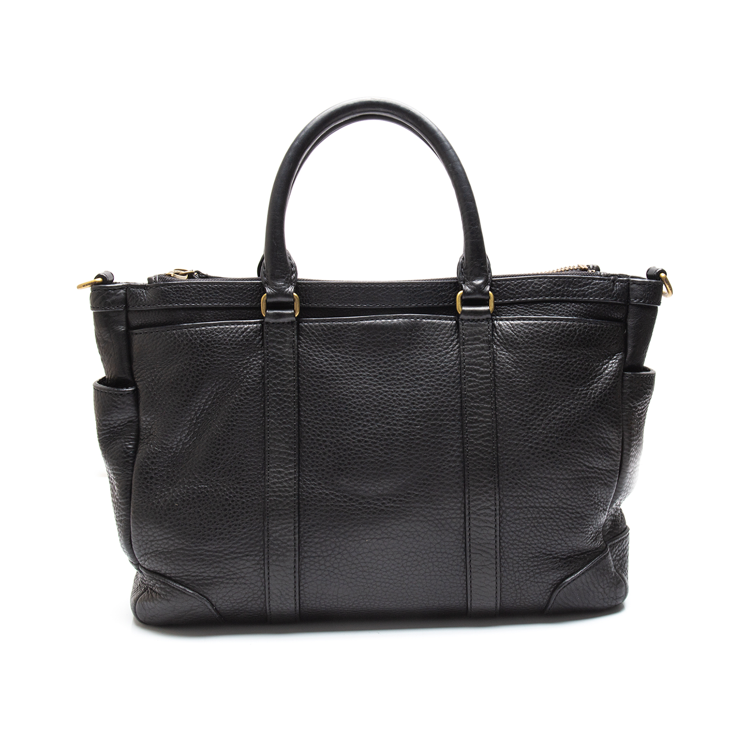 COACH F72308 Leather 2WAY Briefcase Black | PLAYFUL