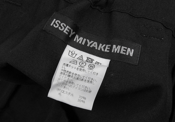 イッセイミヤケ メンISSEY MIYAKE MEN ウール混プリーツパンツ 黒3