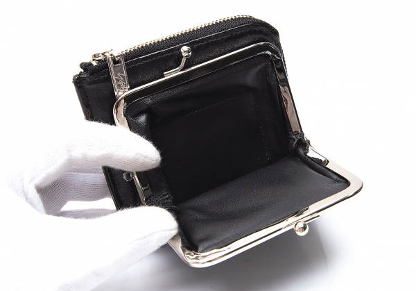 Yohji Yamamoto NOIR Clasp Pocket Leather Wallet Black | PLAYFUL