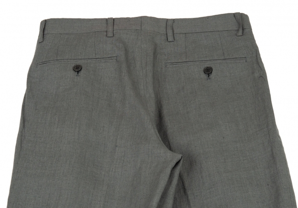 ISSEY MIYAKE MEN Linen Pants (Trousers) Green 1 | PLAYFUL