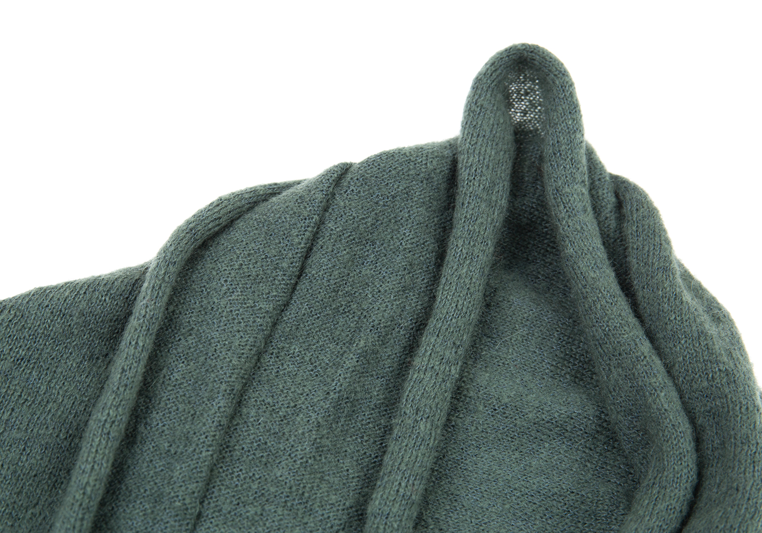 ワイズY's モヘア混ウール裾コードニットトップス グリーングレー3