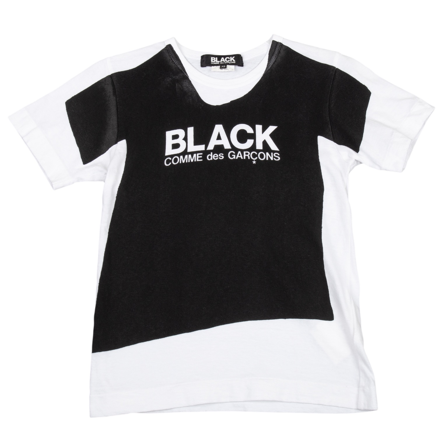 コムデギャルソンシャツ ロゴプリント ブラック 黒 Tシャツ カットソー XL