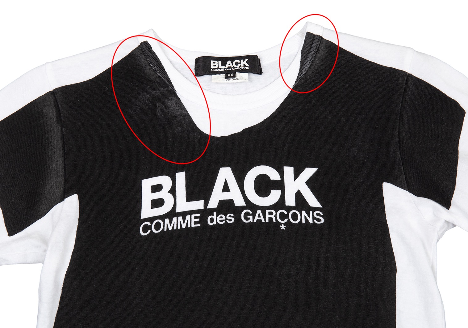 ブラックコムデギャルソンBLACK COMME des GARCONS トロンプルイユロゴ