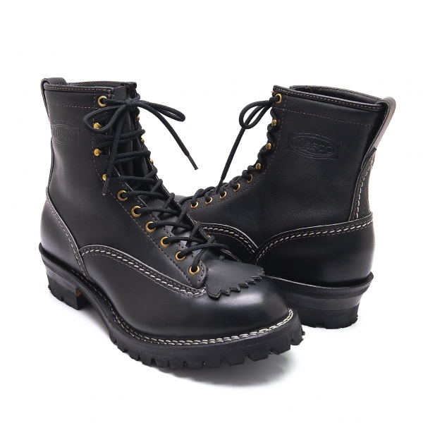 WESCO JOB MASTER Leather Work Boots Black US 10 | PLAYFUL