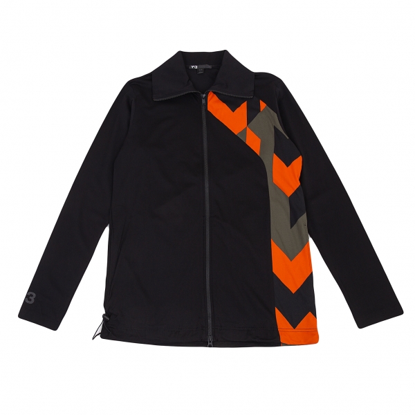Y-3 Switching Track Jacket Black,Orange,Khaki XL | PLAYFUL