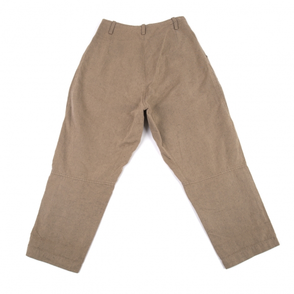 Linen Drop Crotch Pants with Belt