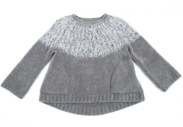 COOHEM Decoration Bore Knit Sweater (Jumper) Grey 36 | PLAYFUL
