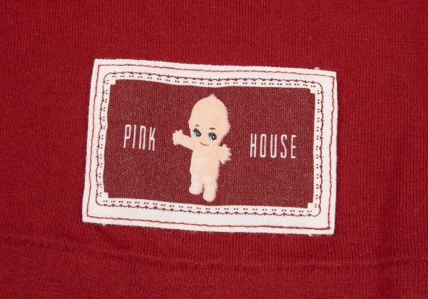 ピンクハウスPINK HOUSE キューピープリントTシャツ 赤M