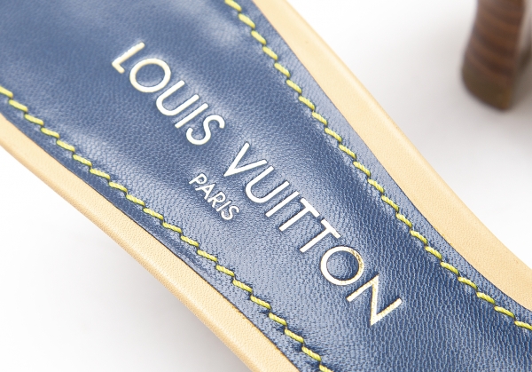 Louis Vuitton Monogram Denim short-sleeved shirt Navy White Size