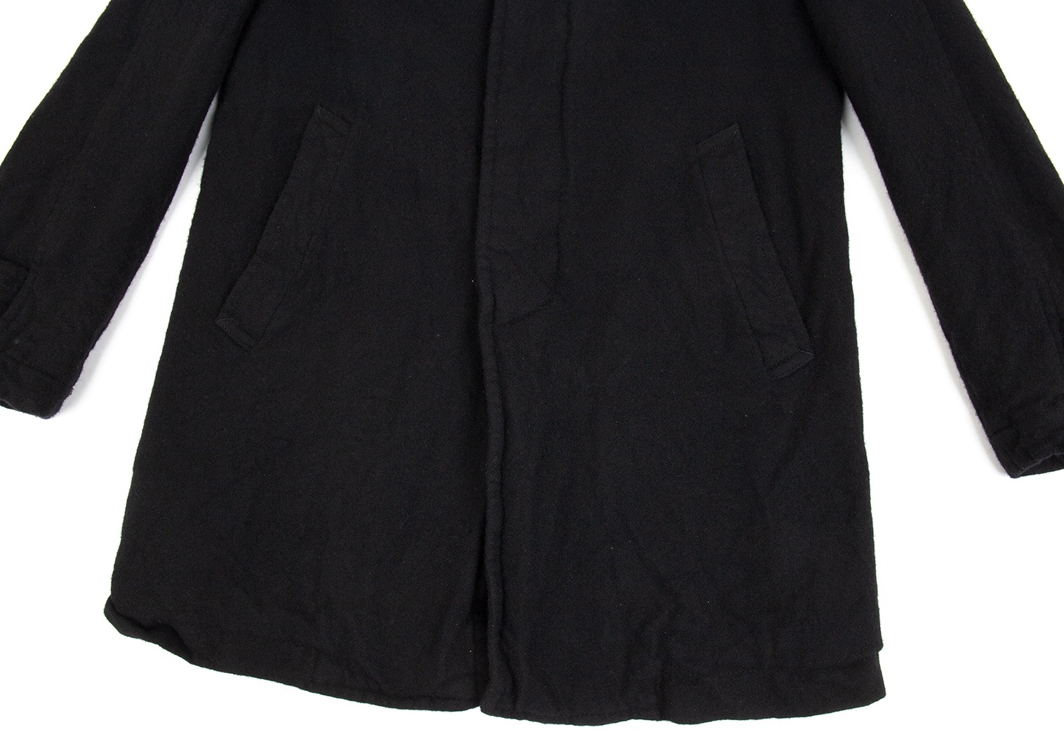 【AD2001】コムデギャルソンオム 中綿 ステンカラーコート ブラック