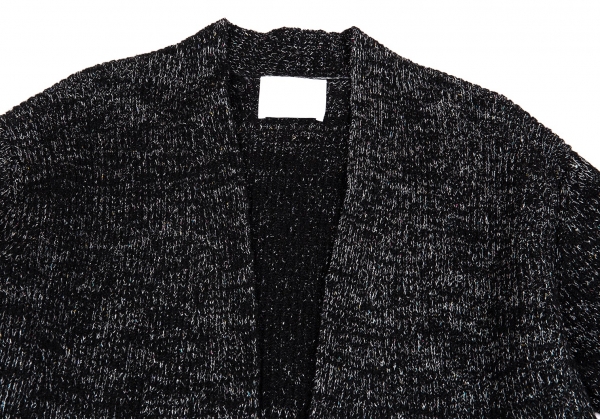 Mame Kurogouchi Fringe Knit Coat Black 1 | PLAYFUL