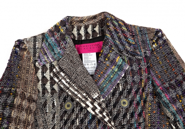 CHRISTIAN LACROIX Colorful Tweed Jacket Multi-Color 36 | PLAYFUL