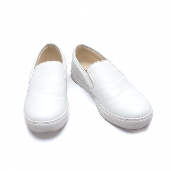 COMME des GARCONS HOMME Leather Slip-On Shoes (Trainers) White 