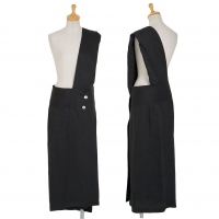  COMME des GARCONS Linen Shoulder Wrap Skirt Black M