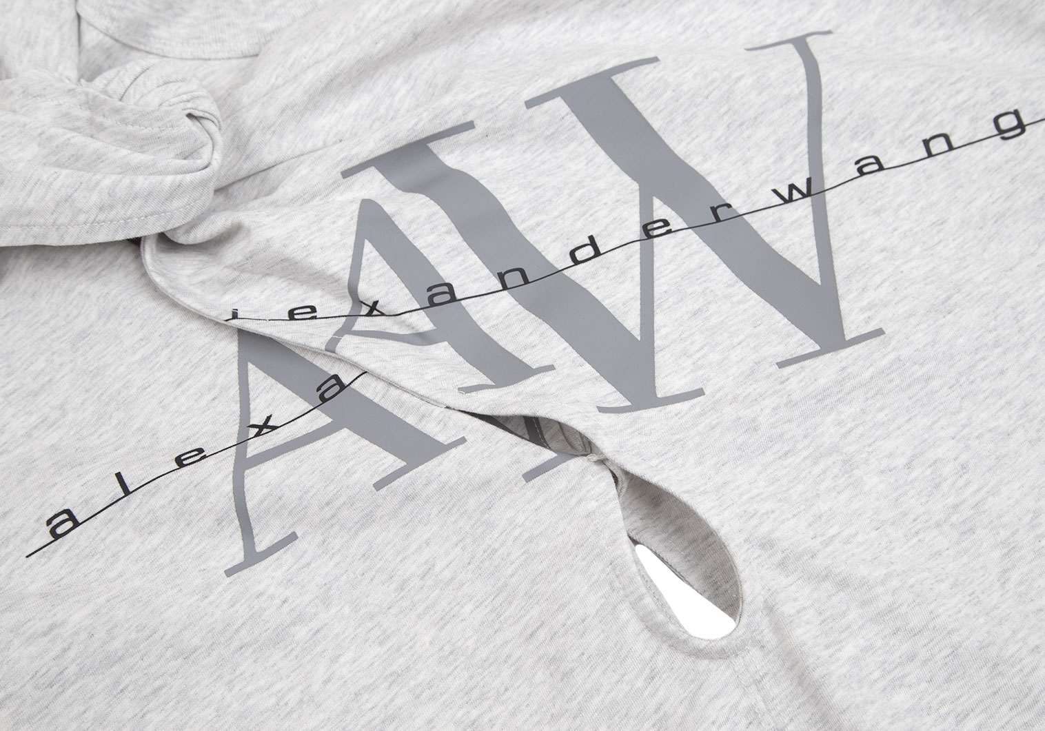 アレキサンダーワンALEXANDER WANG ロゴプリントノットデザインTシャツ