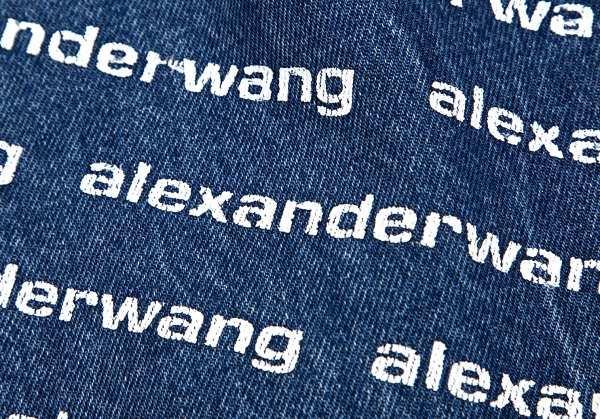 アレキサンダーワンALEXANDER WANG バイアスロゴプリントデニムパンツ 