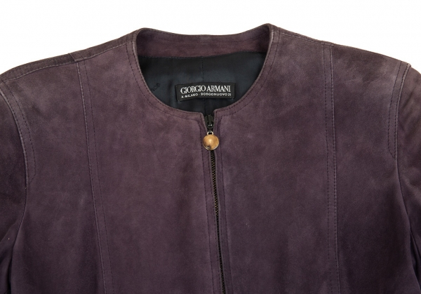 Giorgio armani suede outlet jacket