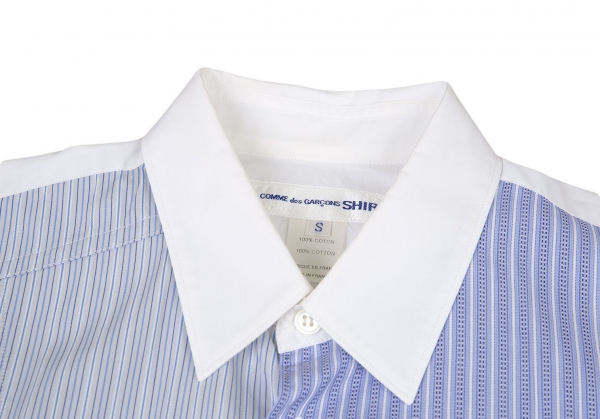 COMME des GARCONS SHIRT Striped Switching Shirt White S | PLAYFUL