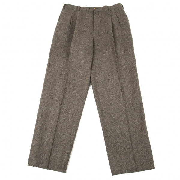 Papas Wool Tweed Pants (Trousers) Grey XL | PLAYFUL