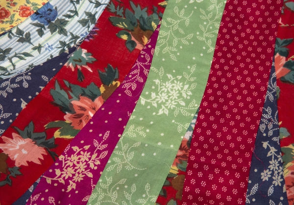 KEITA MARUYAMA Stripe Switching Floral Skirt Multi-Color 1 | PLAYFUL