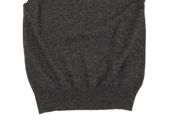 MARGARET HOWELL Wool Knit Vest Grey II | PLAYFUL