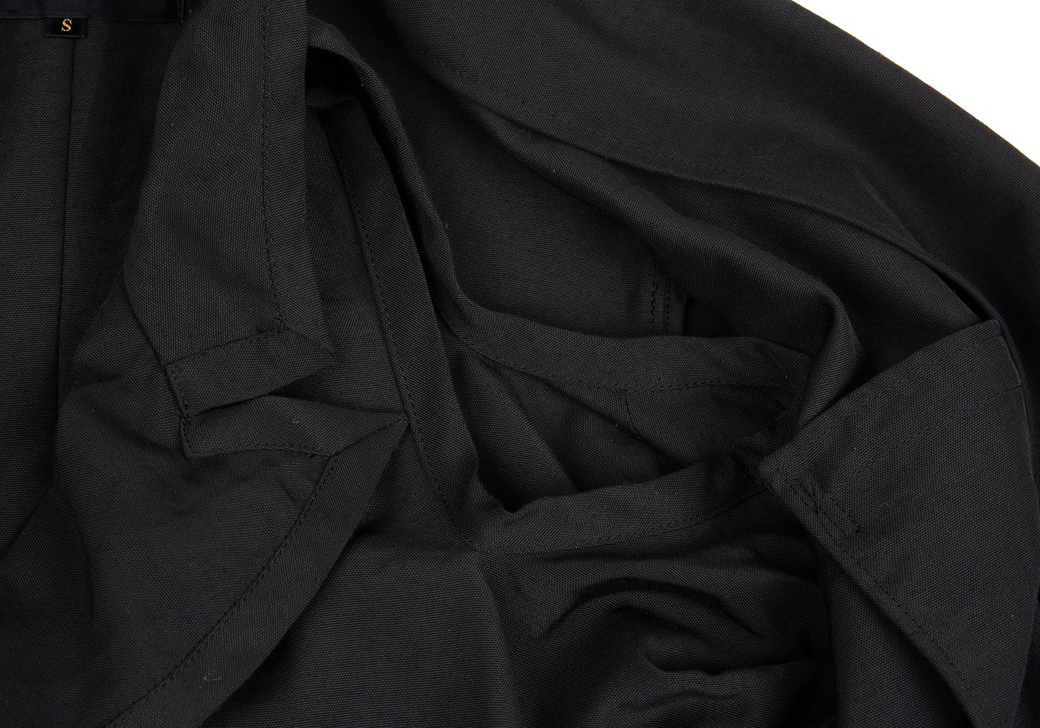 【美品】コムデギャルソン　変形パンツ　サテン　シルク100% 絹　ワイド　黒