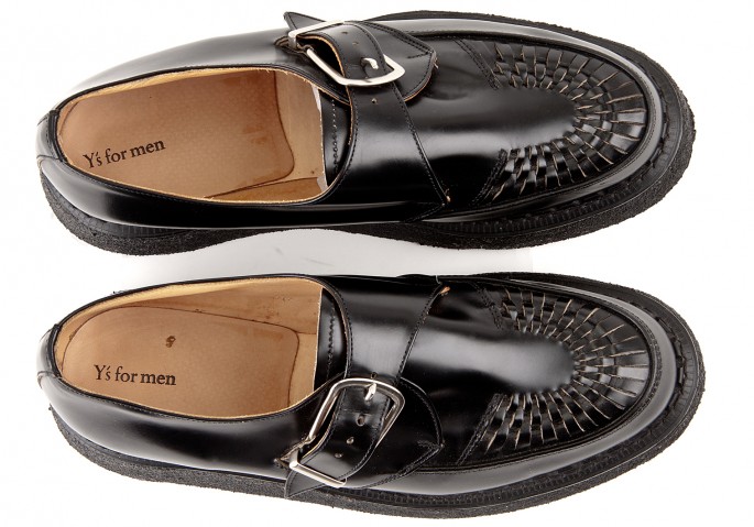 ワイズフォーメンY's for men× George Coxジョージコックス ラバーソールALASKA VI Sole MONK アラスカ モンクレザーシューズ  黒10（28〜28．5）