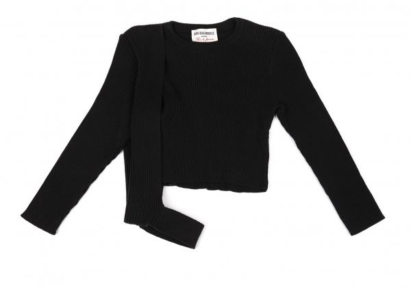 Dirk Bikkembergs Switching Design Rib Knit Top (Jumper) Black L