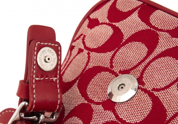 COACH Flap Shoulder Bag Red,Ivory | PLAYFUL