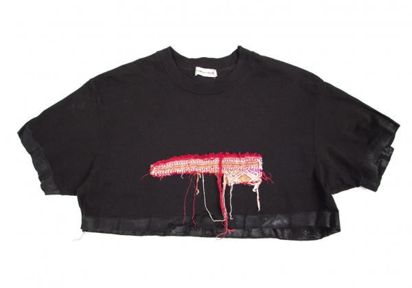 Black Comme Des Garçons graphic-print cotton shirt - Red