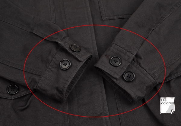 MHL Cotton Linen Military Jacket Charcoal I | PLAYFUL
