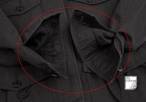 MHL Cotton Linen Military Jacket Charcoal I | PLAYFUL